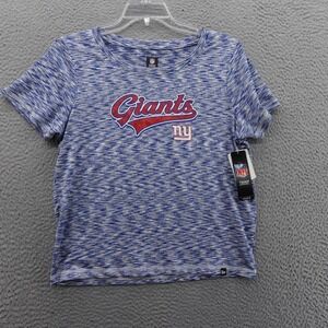 New Era NFL Team Apparel New York Giants Large Blue Womens Tee Space Dye‎ NWT